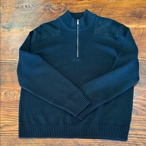 Men's Black Half-Zip Sweater
